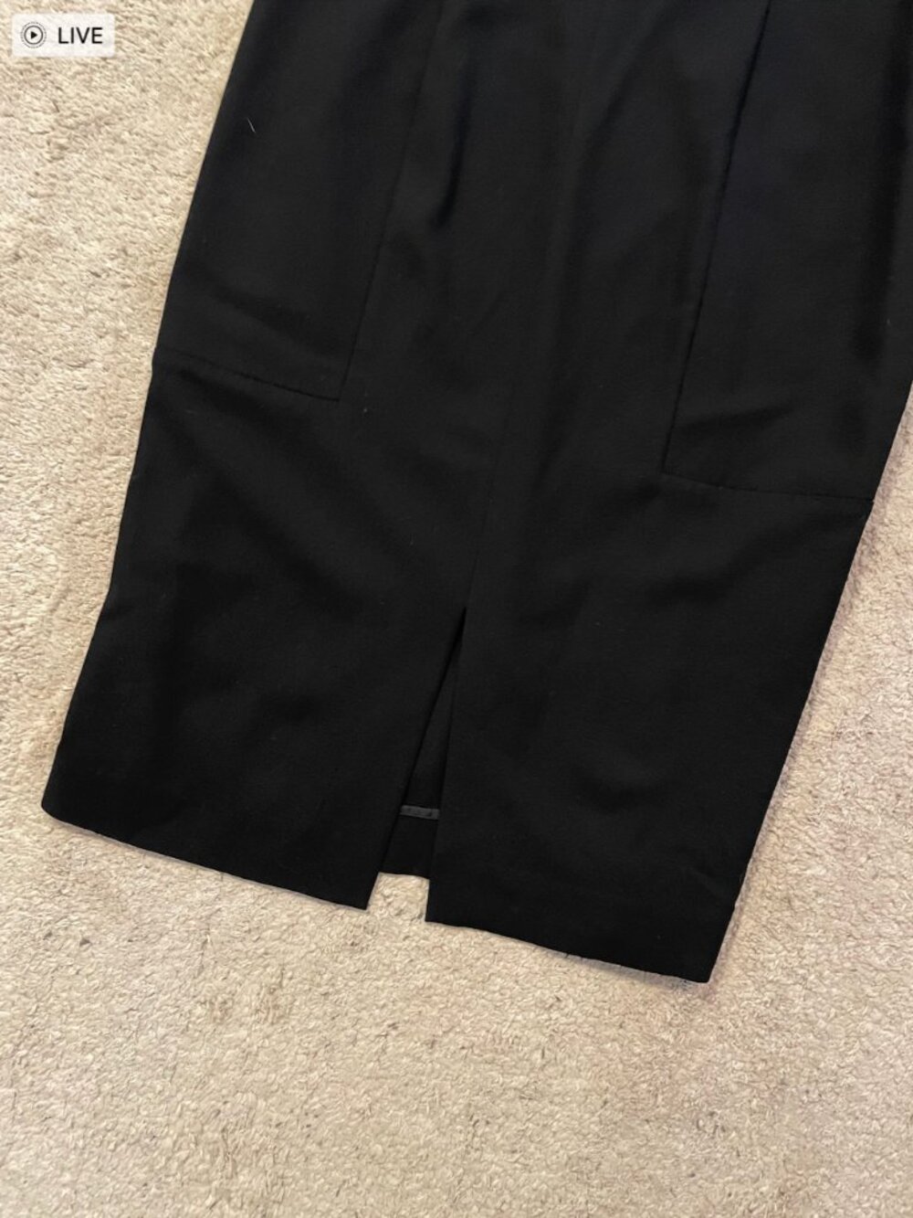 L'AGENCE Black Crepe V-Neck Slip Sheath Dress with Pockets Size 6 Minimalist - Picture 9 of 16
